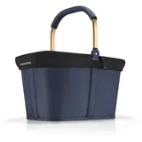 Reisenthel Set carrybag midnight gold mit Cover black Stabiler Einkaufskorb mit praktischer Innentasche – Elegantes und wasserabweisendes Design