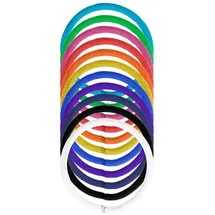 Denman Zopfgummis 4 mm, 18er Karte, bunt sortiert