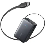 Anker Nano Power Bank 10K 45W, Built-In Retractable USB-C Cable (A1638H11)