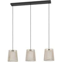 EGLO Fattoria 3-flg. 90 cm rund/Schwarz/Weiß