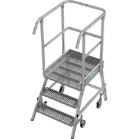 Krause KRAUSE® STABILO fahrbare Podestleiter, einseitig begehbar, Profilrost R13,