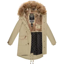 Navahoo Damen Winter Jacke Warmer Winterparka mit Kapuze Rosinchen Pebble Grey Gr. XS - XS