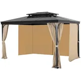 Vevor Seitenwand für Pavillon 2,83 x 3,4 x 2,035 m Khaki
