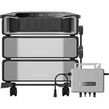 EcoFlow DELTA Pro Ultra Powerstation 12kWh, DELTA Pro Ultra mit Zusatzakku, 0% VAT WLAN Stream Mikrowechselrichter 800W, 6 900 W AC-Ausgang, erweiterbar auf 30kWh, Solargenerator für Zuhause, Notfälle