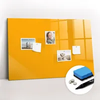 Tulup Magnettafel, Dunkelgelb, Glas, 90x0.4x60 cm, Dekoration, Magnettafeln &