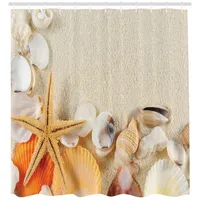 ABAKUHAUS Duschvorhang 175 x 180 cm beige