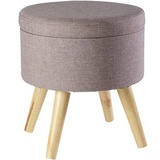 Echtwerk Hocker mit Stauraum Max EW-SH-0485 grau