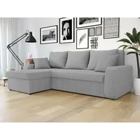 MIRJAN24 Ecksofa Kris Cord, mit Schlaffunktion und zwei Bettkasten, L-Form mit Kissen-Set, L: 238 cm grau