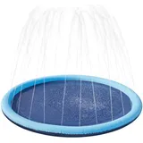 Hundepool 150 cm, Wasserspielmatte, faltbare Sprinklermatte, Hund, verdicktes rutschfestes Hundeplanschbecken, Spritzmatte, Wasserhängematte für