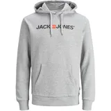 JACK & JONES Logo Kapuzenpullover Light Grey Melange S