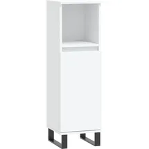 vidaXL Badschrank 30 x 30 x 100 cm Weiß Massivholz