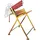 Wiltec Sägebock Holz/Stahl 88x71x96 cm rot klappbar mit Kettensägenhalter und Zwangsführung