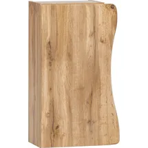 WELLTIME Hängeschrank "Stubach", braun (wotaneiche), B:30cm H:64cm T:20cm, MDF, Schränke, Bad-Hängeschrank, Tür mit Baumkante