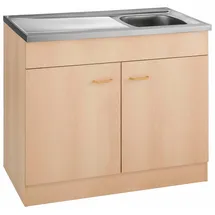 kochstation Spülenschrank KS-Elster 100 x 50 x 85 cm Braun
