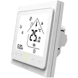 MOES Smart Thermostat WLAN Temperaturregler Smart Life/Tuya APP Fernbedienung für Wasser Gas Boiler Heizung,Kompatibel mit Alexa Google Home, Weiß, Unterstützt nur 2,4-GHz-Netzwerke