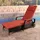 MCW Cesena Sonnenliege 197 x 71 x 108 cm anthrazit/terracotta inkl. Rollen