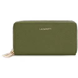 Lazarotti Bologna Leather Geldbörse RFID Schutz Leder 20 cm  oliv