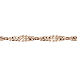 FIRETTI Fußkette FIRETTI "Schmuck Geschenk Silber 925 Körperschmuck Gold o. Rosè Singapurkette", rosa (roségoldfarben), Fußketten, Damen, Silber 925 (Sterlingsilber), Made in Germany