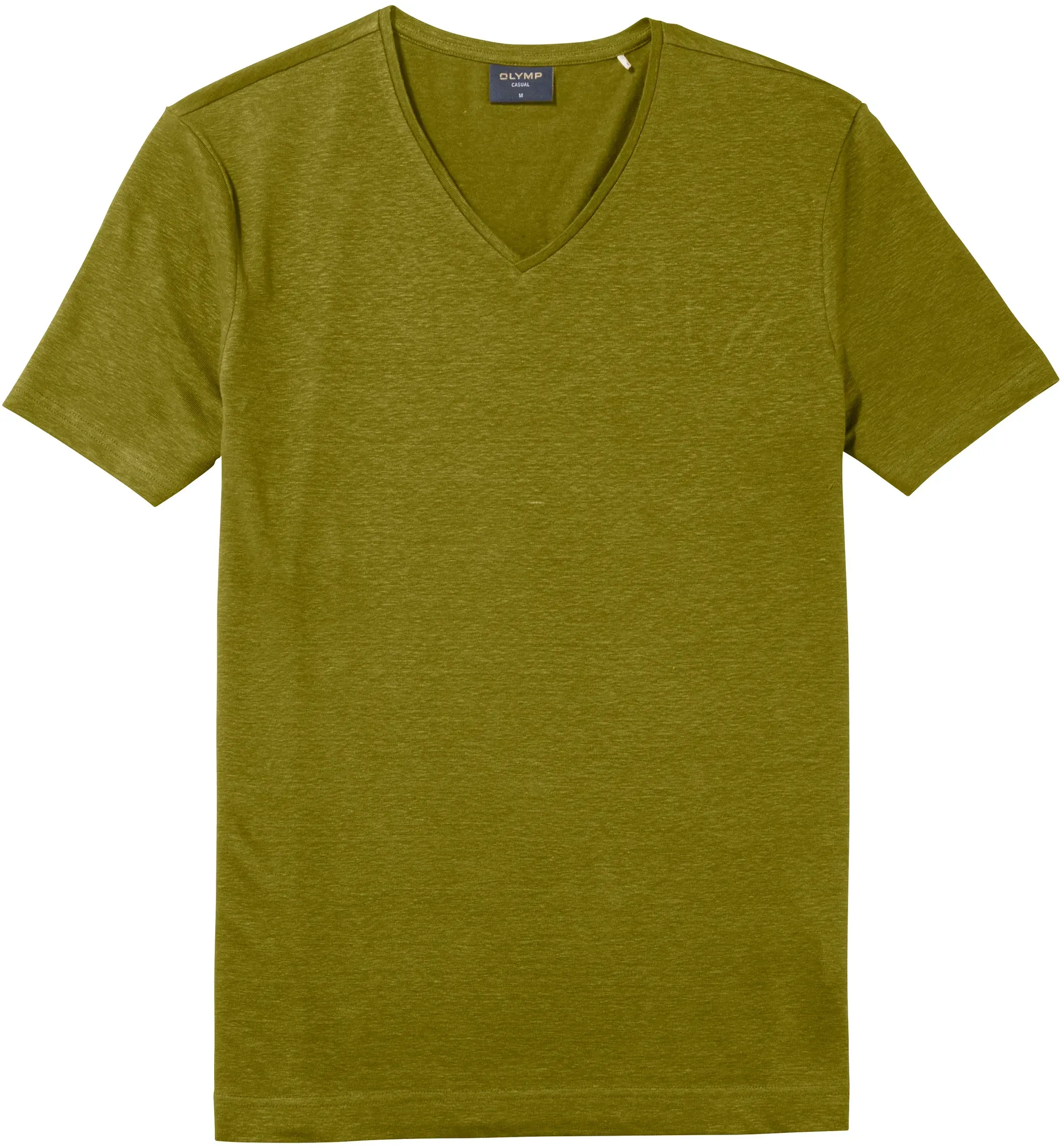 OLYMP V-Shirt »Casual«, aus Leinenmischung OLYMP khaki XL