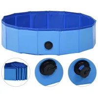 vidaXL Hundepool Faltbar Blau 80 x 20 cm