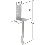 Vormann Schwere Stützenschuhe 70 x 65 x 110/310 mm