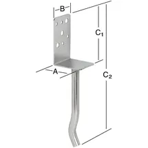 Vormann Schwere Stützenschuhe 70 x 65 x 110/310 mm