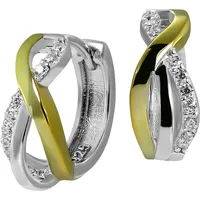SilberDream Creolen Bicolor Infinite Silber/Gold SDO4437T onesize