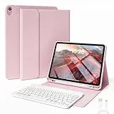 JKSML Hülle mit Tastatur für iPad Air 11 Zoll (M4/M3/M2) 2026/2025/2024,iPad Air 5./4.Gen 10.9 Zoll (2022/2020),TPU Hülle mit Stifthalter & Abnehmbarer Bluetooth QWERTZ Tastatur mit Typ-C Kabel,Rosa