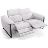 Sofanella 2-Sitzer Leder Vienna, Relaxsofa, Designsofa, Designer Couch, Italienisches Sofa, 2er Sofa weiß