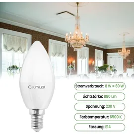 Lumiled LED-Lampe 6 Stück Set E14 8W 6500K Kaltweiß 6 St.