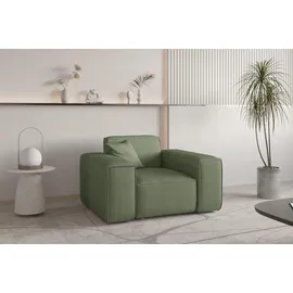 Fun Möbel Sessel CELES PREMIUM Stoff Scala 80 x 80 x 100 cm Grün mit Kissen