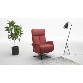 sit&more TV-Sessel Triple Seven Xtra large Kunstleder 86 x 115 x 86 cm rot mit Kopfteil- & Drehfunktion