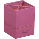 Rhodia 194535C - Stifteköcher 8x11 cm, elegant aus Kunstleder, ideal für Stifte, Pinsel & Kugelschreiber, 1 Stück, Fuchsia