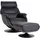 MCW Relaxsessel MCW-K99 Kunstleder 75 x 112 x 87 cm Schwarz mit Hocker