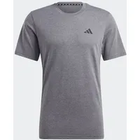 Adidas Train Essentials Feelready Training Tee, Dark Grey Heather/White/Black, XL