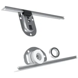 a&j möbelland Schwebetürenschrank, 2-türig Schrank mit Spiegel IVAR 200 cm (Schwarz)