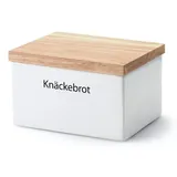 Continenta Vorratsdose Keramik weiß 17,5 x 13,5 x 11 cm 0,8 l