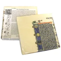 Metermorphosen Die Gutenberg Serviette, Reproduktion einer Original Gutenberg Bibelseite