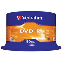 Verbatim AZO DVD-R 4.7GB DVD-R 50aq DVD+RW (4,7GB, DVD-R, 50-120min, 120mm, matt-Silver)