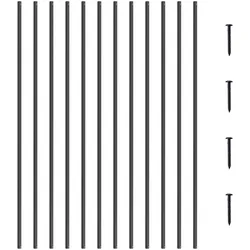 VEVOR Metallbaluster Treppe 11er-Pack 13x1118mm Aluminiumspindeln mit Schrauben