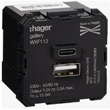 Hager Tehalit USB-Ladegerät WXF113