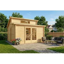 Alpholz Gartenhaus Lausitz 4,40 x 4,40 m Beige