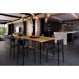 byoak Esstisch Wildeiche, Holz, Echtholz,Wildeiche, 80x78x170 cm, Esszimmer, Tische, Esstische