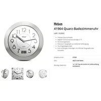 MEBUS Quarz Wanduhr 40 cm 41964 grau
