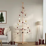 vidaXL Weihnachtsbaum Holz zum Schmücken 210 cm Massivholz Kiefer