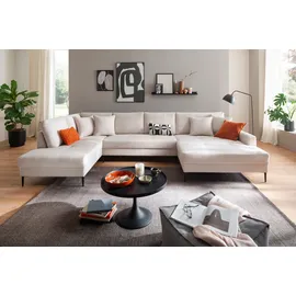 trends by hg Wohnlandschaft Cord 3-Sitzer Beige