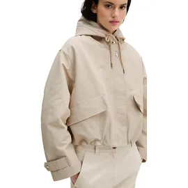 Marc O'Polo "aus Cotton-Nylon-Mix", Damen, Gr. 46, beige (linen beige), Obermaterial: 75% Baumwolle, 25% Polyamid. Futter: 100% Polyester, unifarben, loose fit, Jacken Outdoorjacke