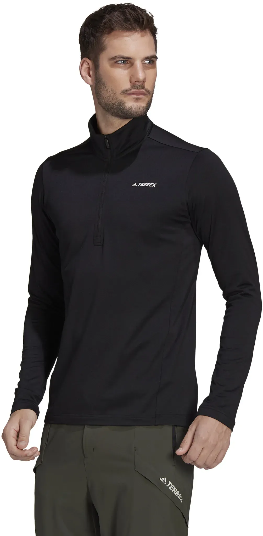 Herren Adidas AG ADIDAS Herren Half-Zip Top Multi 1/2 - Black - XXL