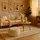 Relaxdays Pouf Cord 35 x 25 x 35 cm Beige