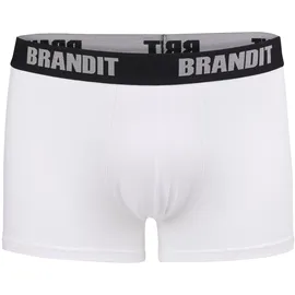 Brandit Textil Boxershorts Logo schwarz/weiß S 2er Pack
